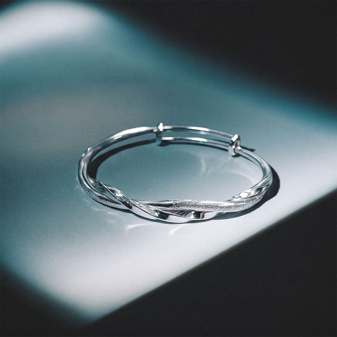 Aurora Twist Adjustable Bangle