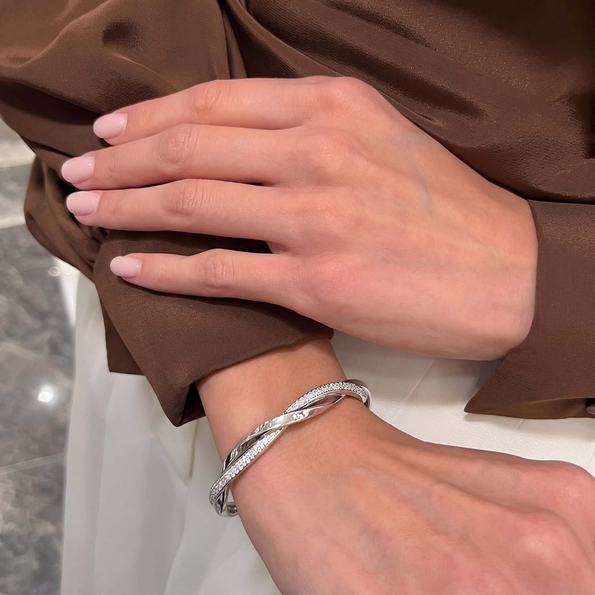 Aurora Twist Adjustable Bangle