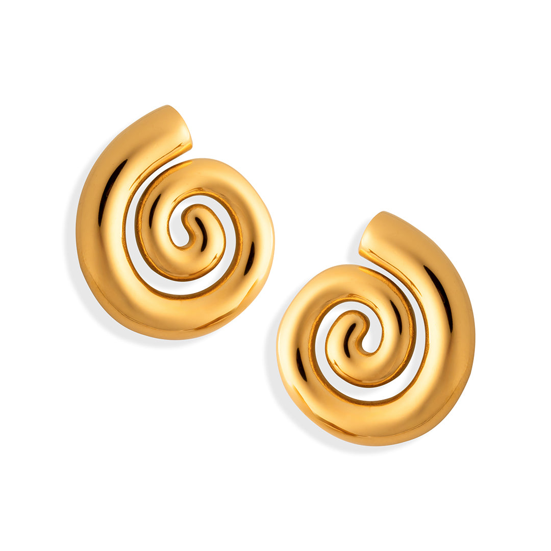 Ava’s Golden Spiral Earrings