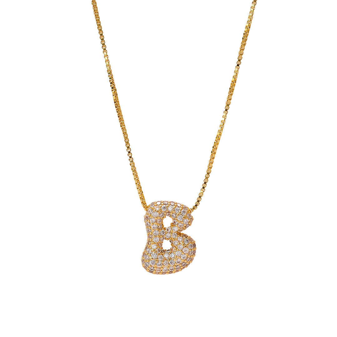 Yumi Sparkling Initial Necklace