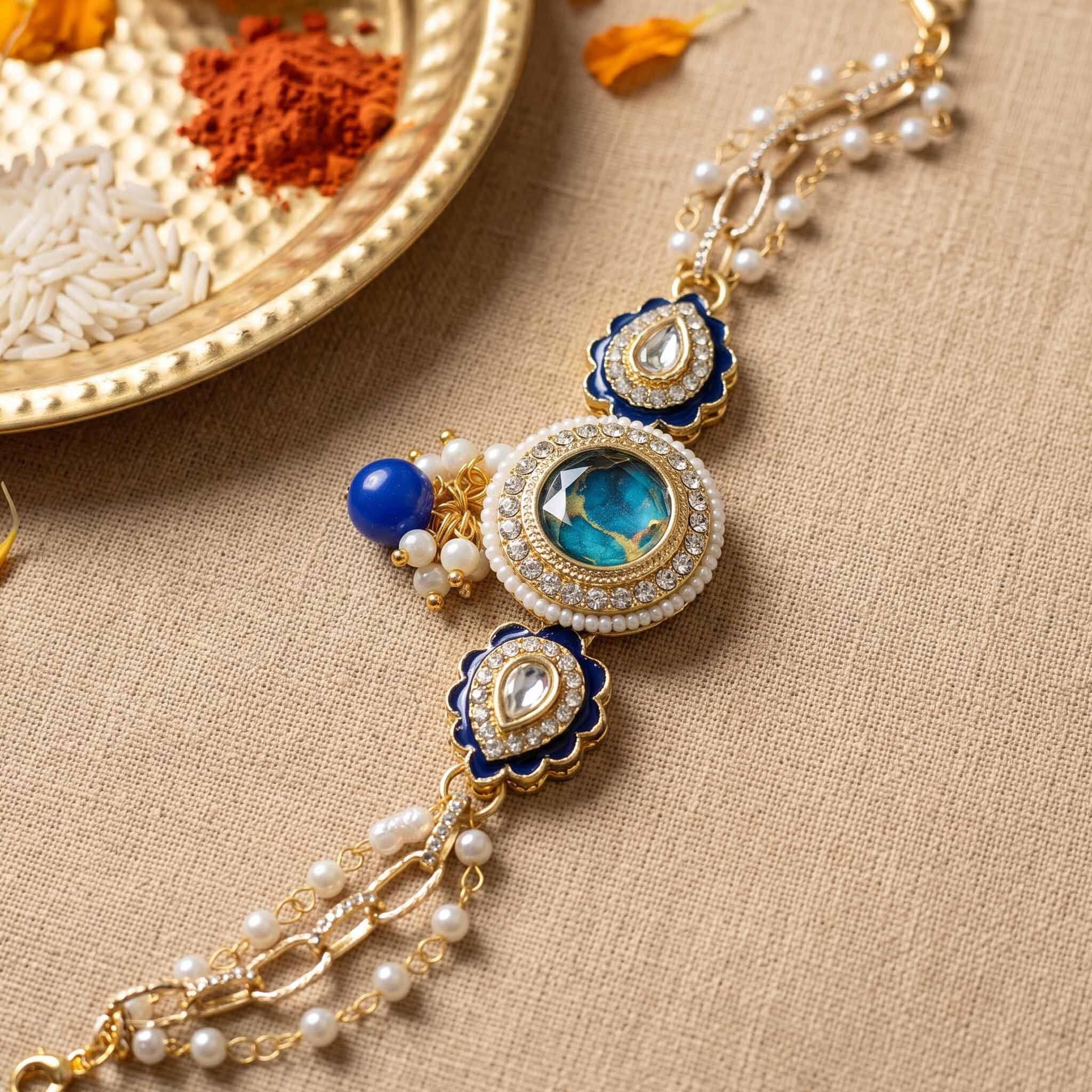 Neelora Rakhi Bracelet Set