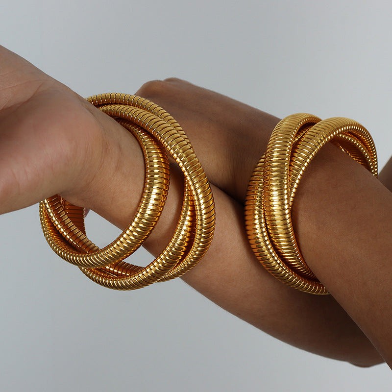Helix Coil Cuff Bracelet