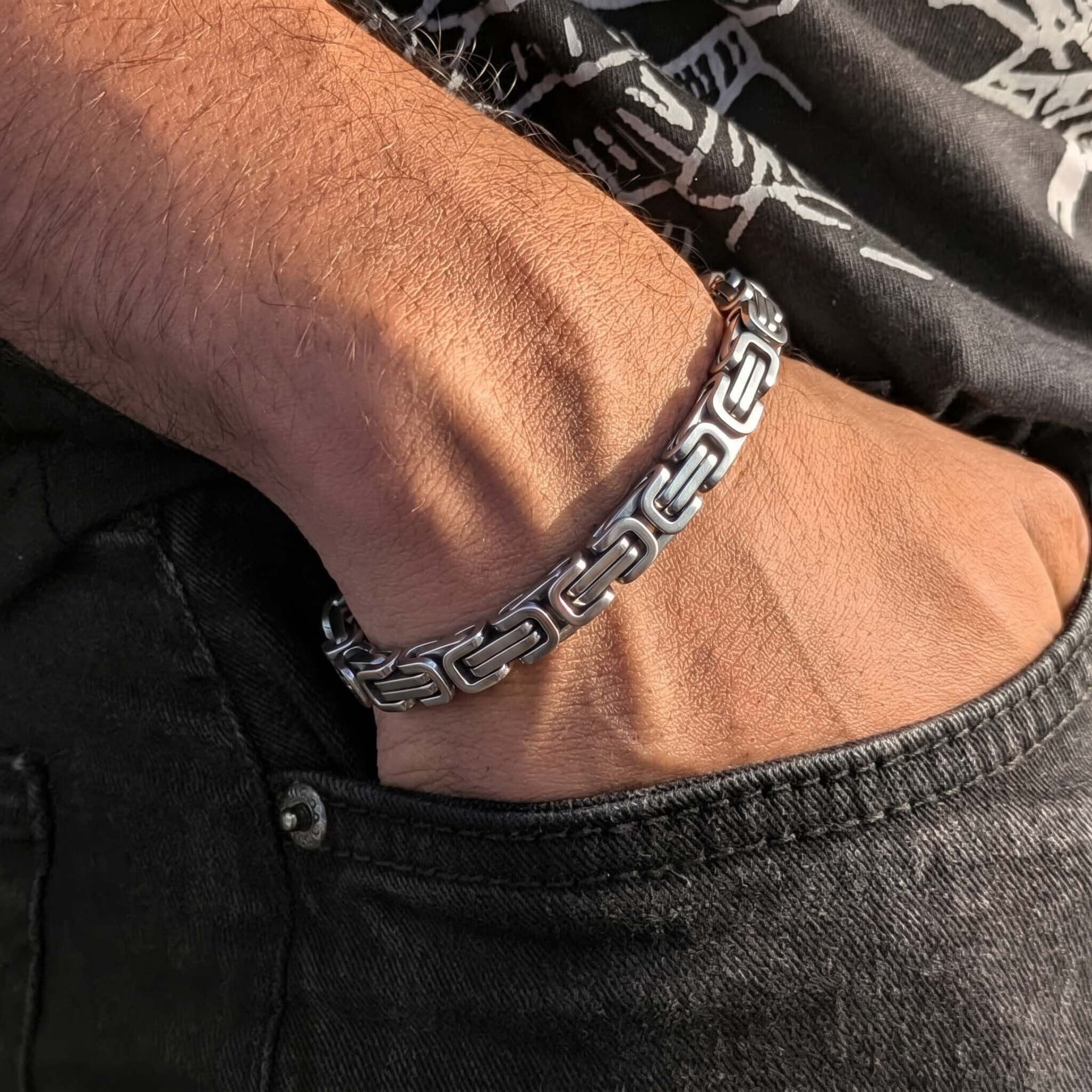 Soren Silver Men’s  Link Bracelet