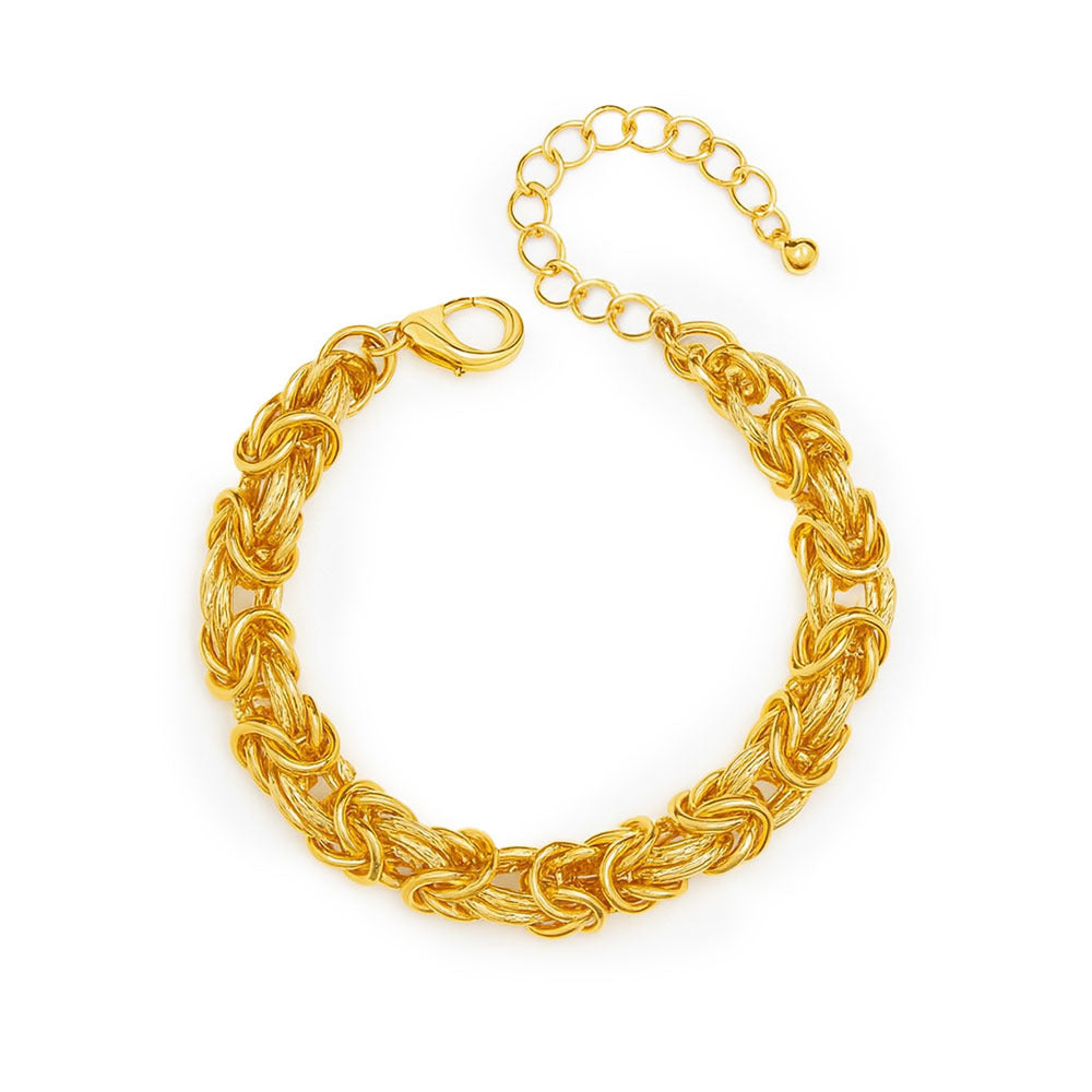 Textured Rope Chain Link Bracelet for Women