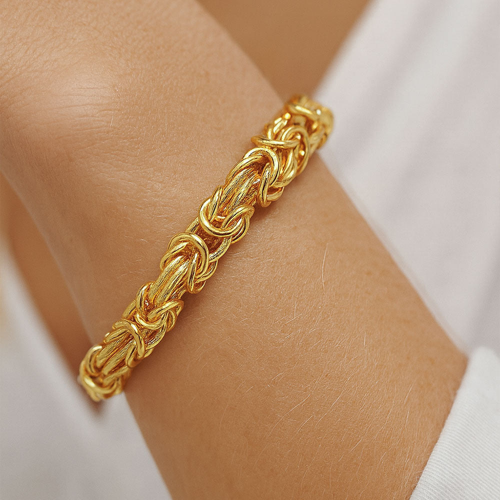 Textured Rope Chain Link Bracelet for Women