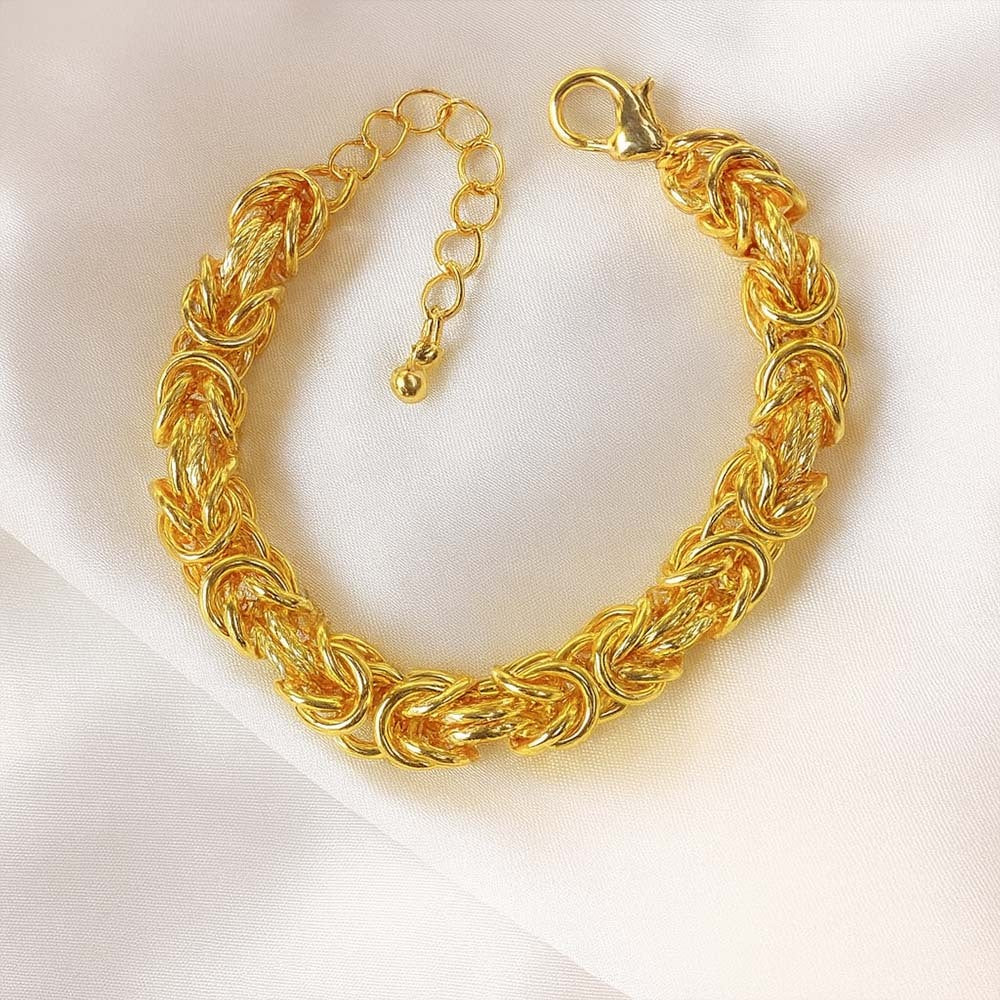 Textured Rope Chain Link Bracelet for Women