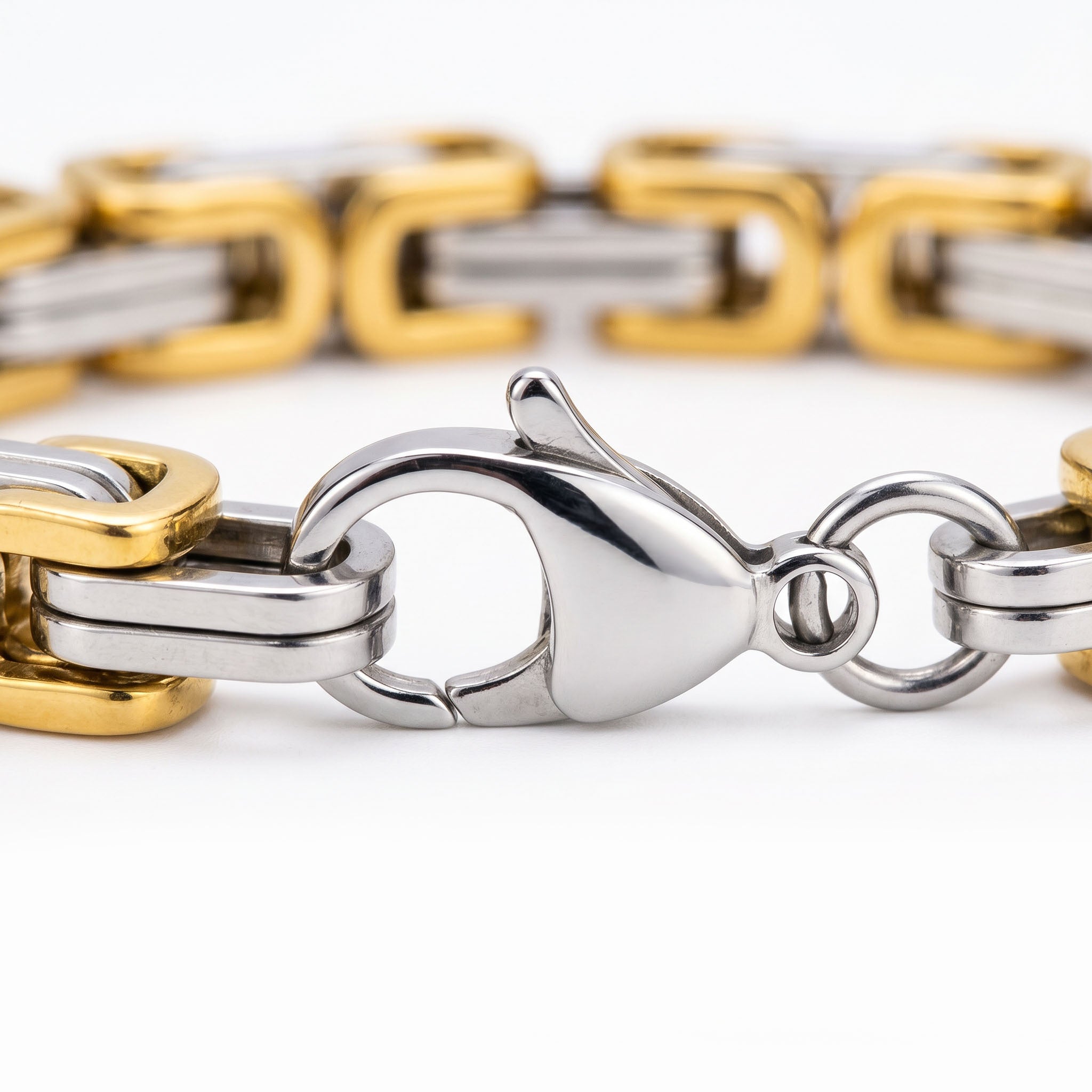 Riven Two-Tone Men's Link Bracelet