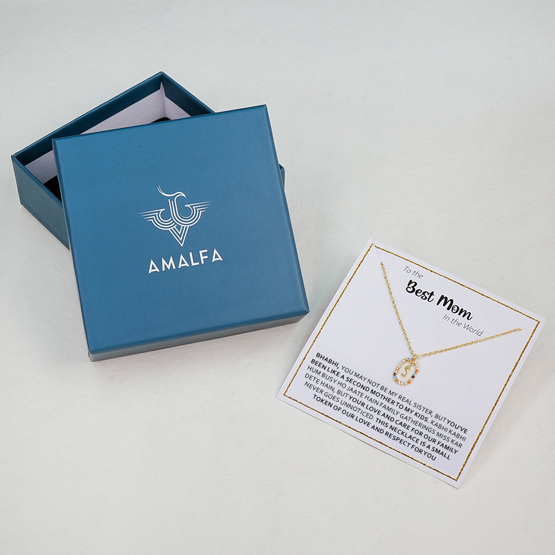 Celeste Initial Necklace From Sister-in-Law  With Special Gift Box