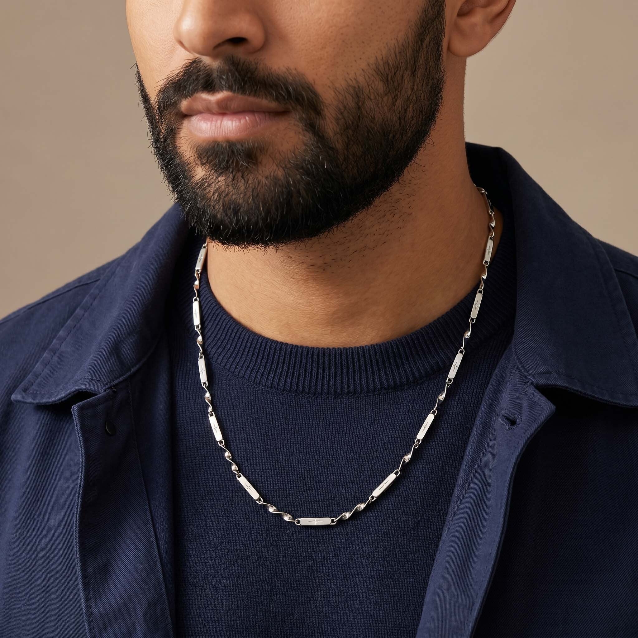 Axton Bar Link Men’s Chain Necklace