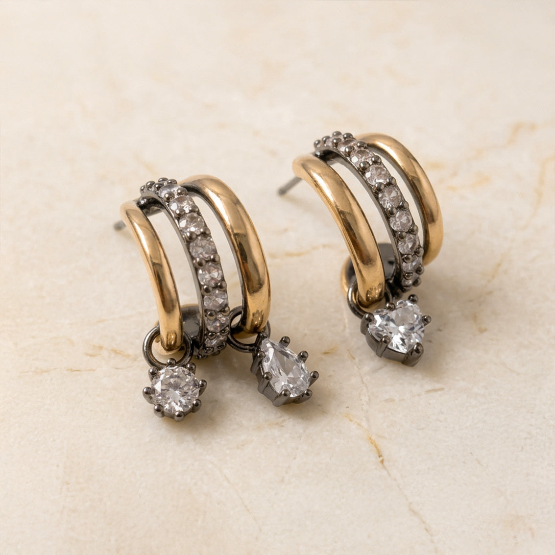 Chic Crystal Hoops Earrings For Women