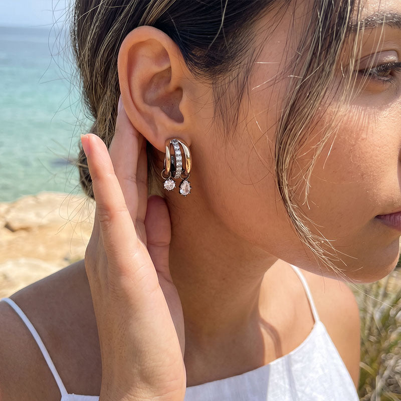 Chic Crystal Hoops Earrings For Women