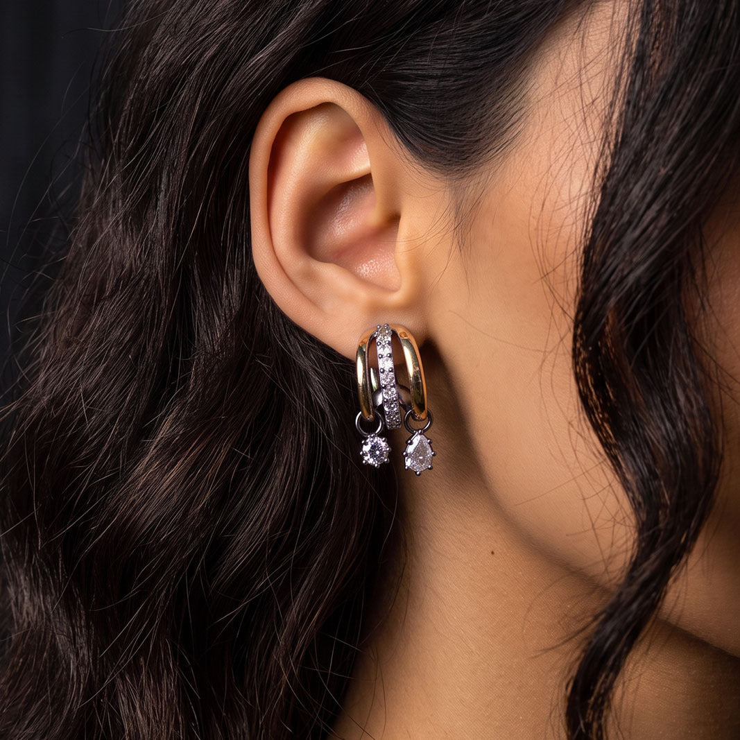 Chic Crystal Hoops Earrings For Women