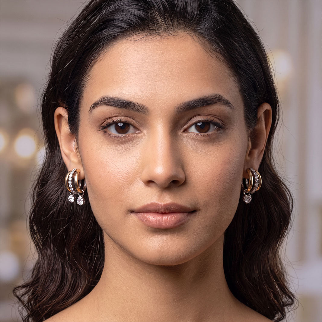 Chic Crystal Hoops Earrings For Women