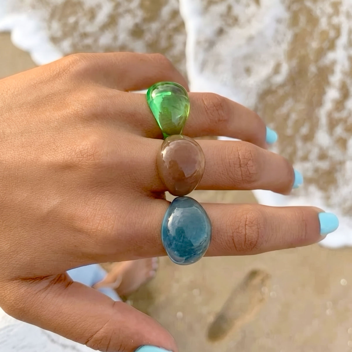 Clara Noir Orb Ring