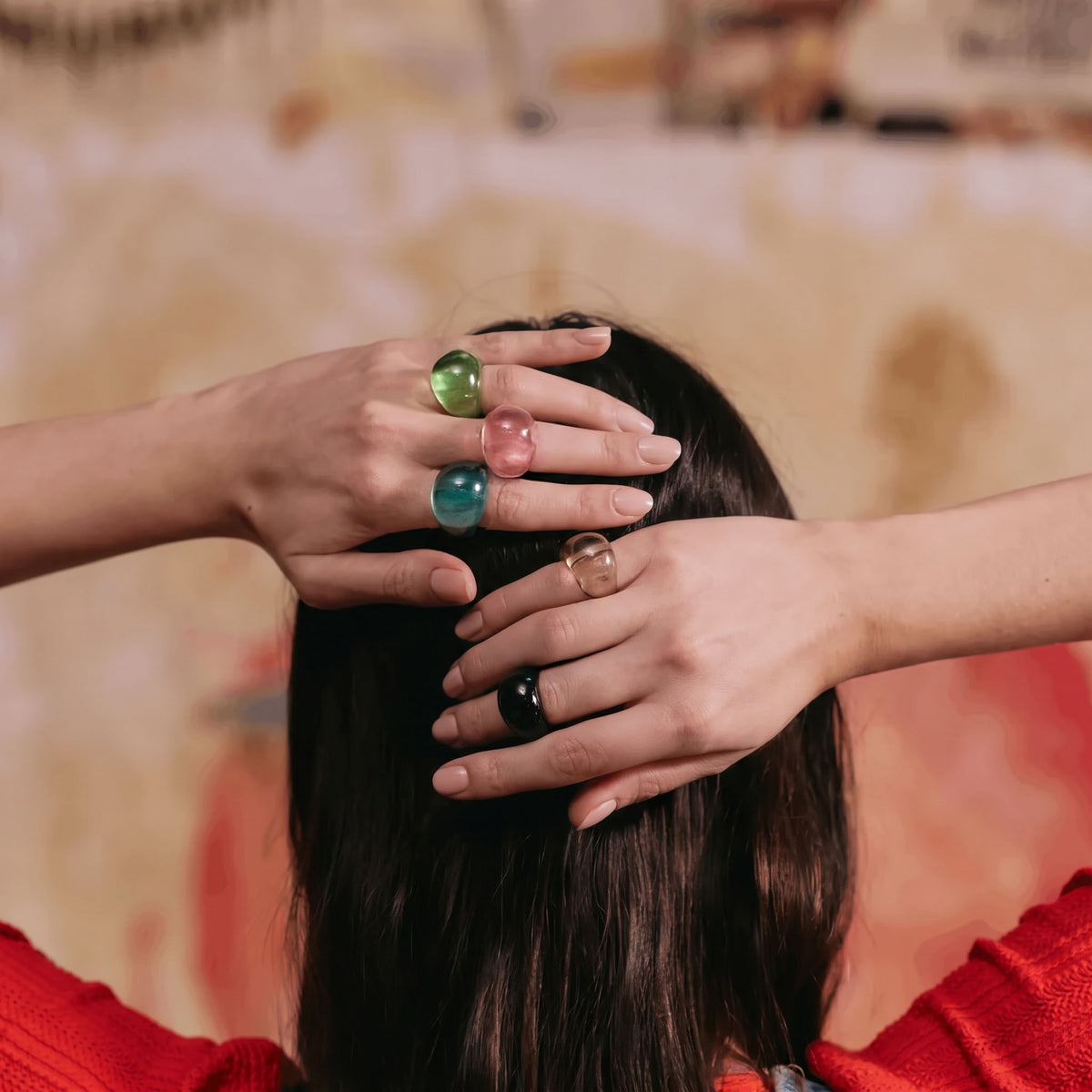 Clara Noir Orb Ring