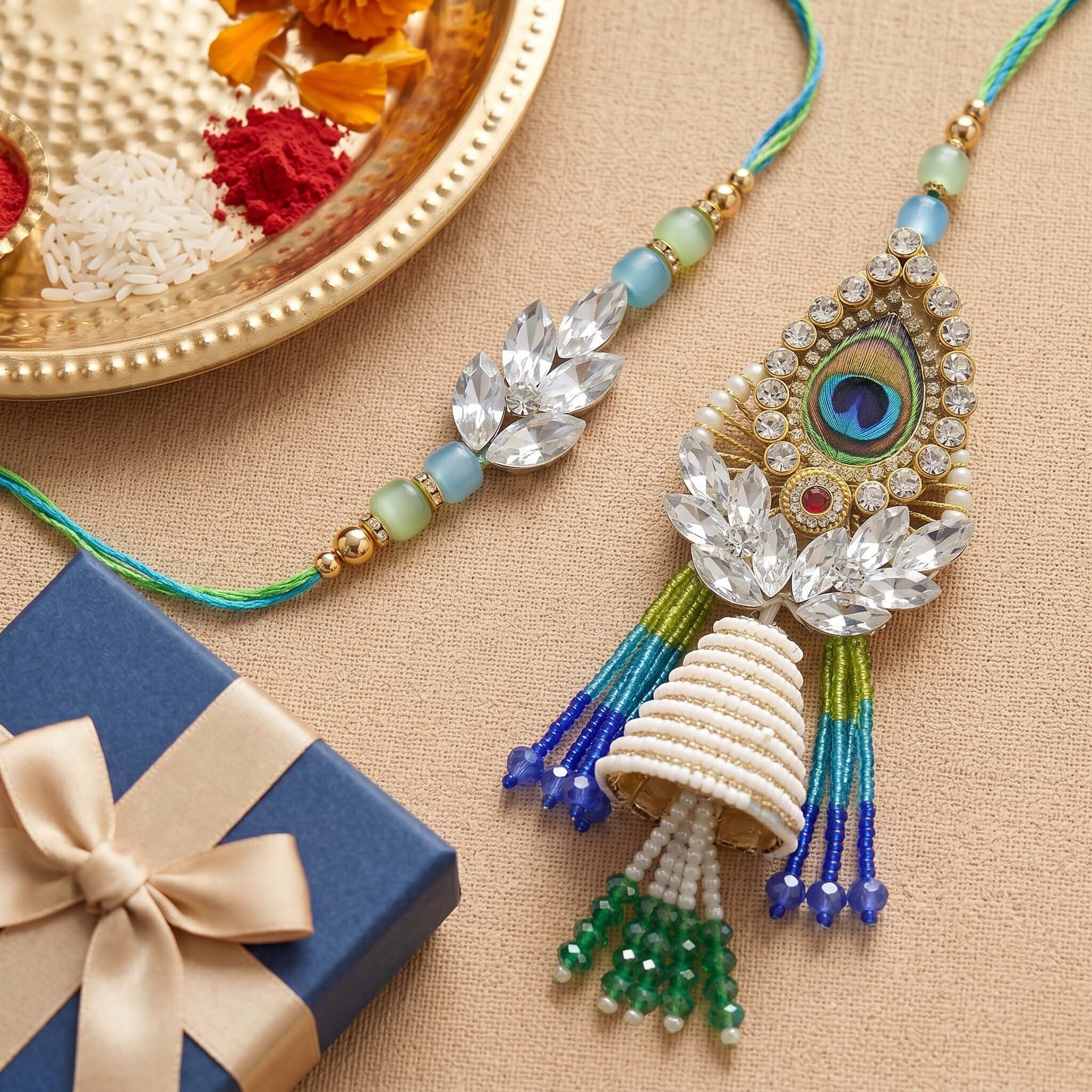 Mayurika Rakhi Set
