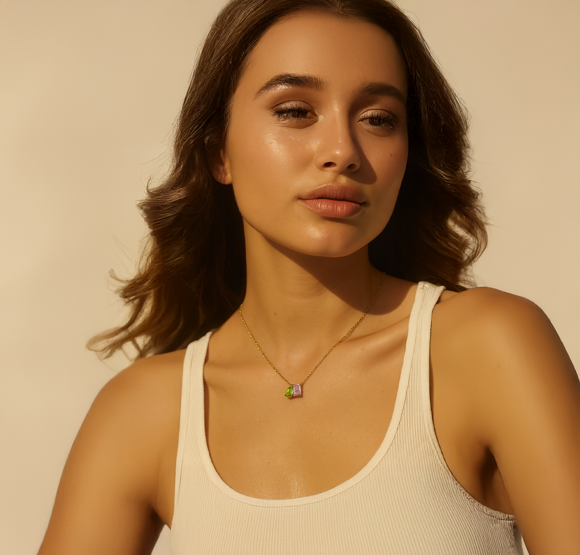 gemstone necklace for women