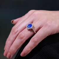 Thumbnail for Diana 925 Silver Blue Sapphire Ring