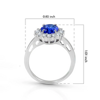 Thumbnail for Diana 925 Silver Blue Sapphire Ring