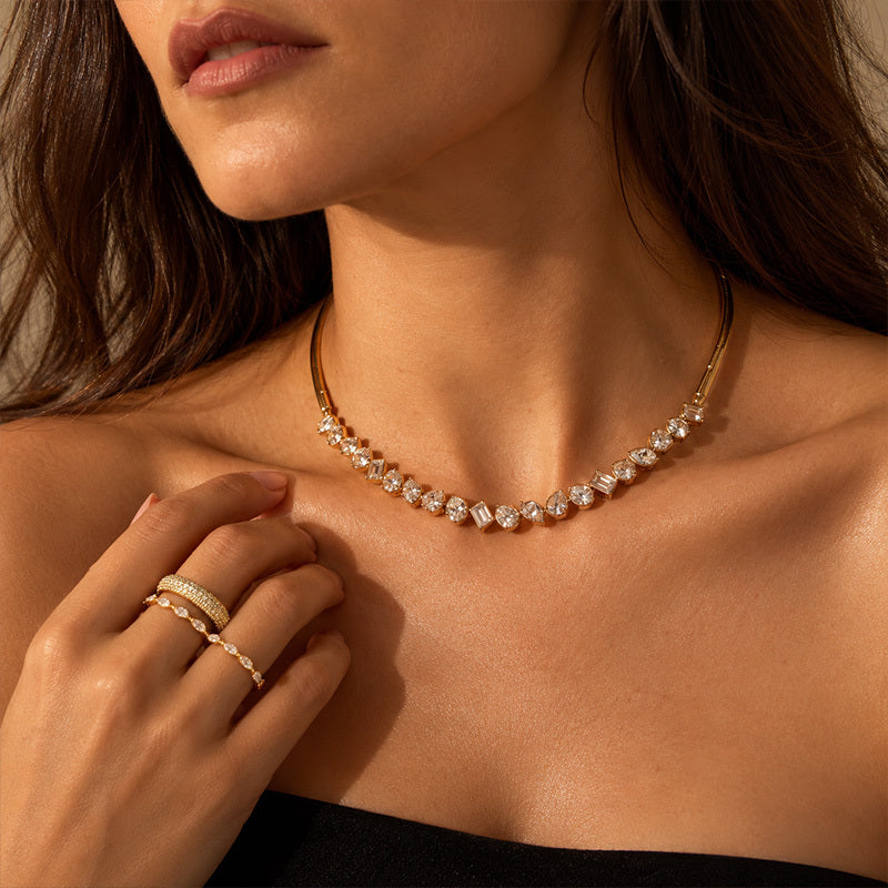 Isabella Crystal Collar Jewellery Set