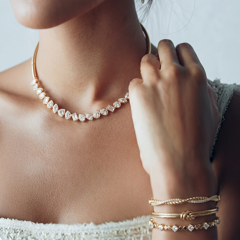 Aurelia Crystal Collar Jewellery Set