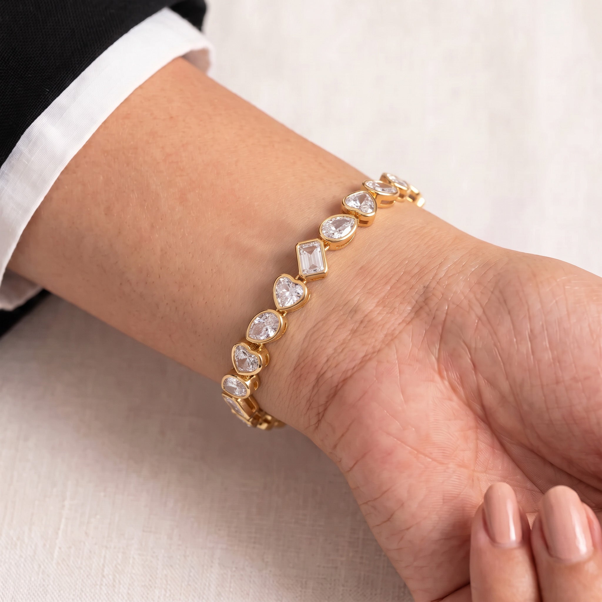 Vaelora Mixed-Cut Crystal Bracelet
