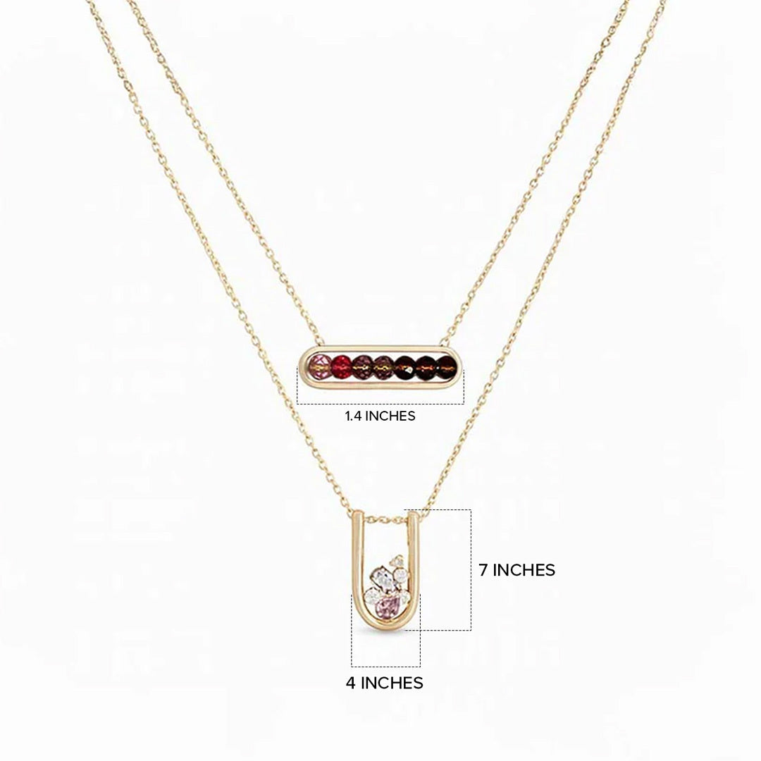 Dusky Bloom Layered Necklaces