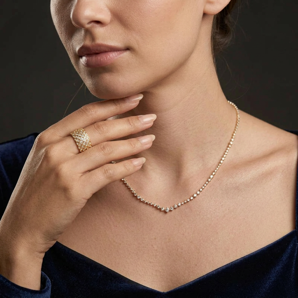Siena Pave Grid Band Ring
