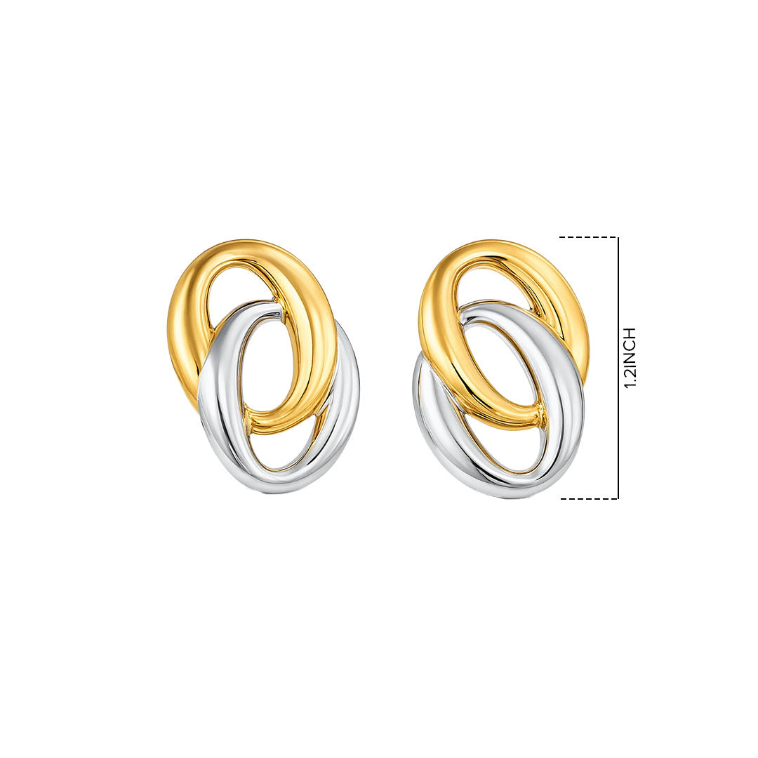 Twinloop Interlock Double Plated Earrings - Amalfa