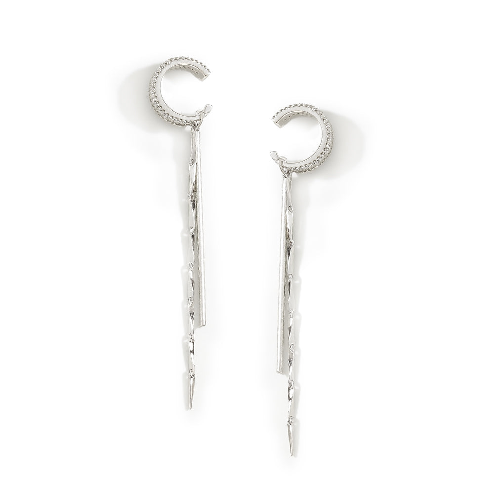Crystal Drop Bar Earring for Women
