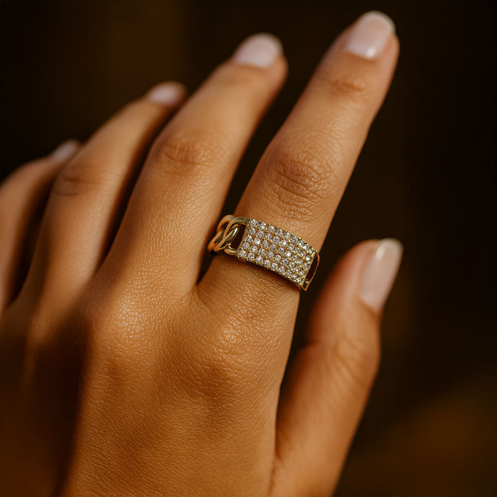 Rowena Gold Statement Ring for Women