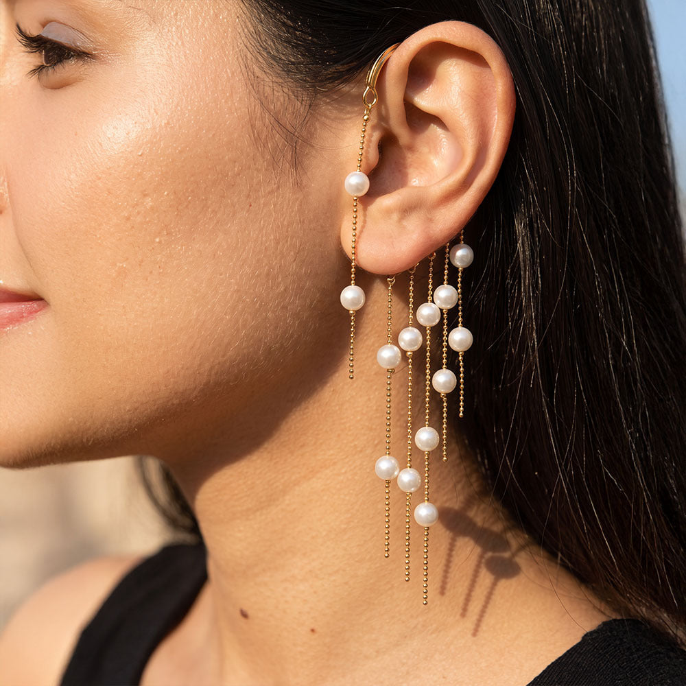 Elaris Pearl Drop Ear Cuff