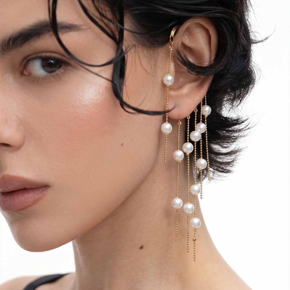 Elaris Pearl Drop Ear Cuff