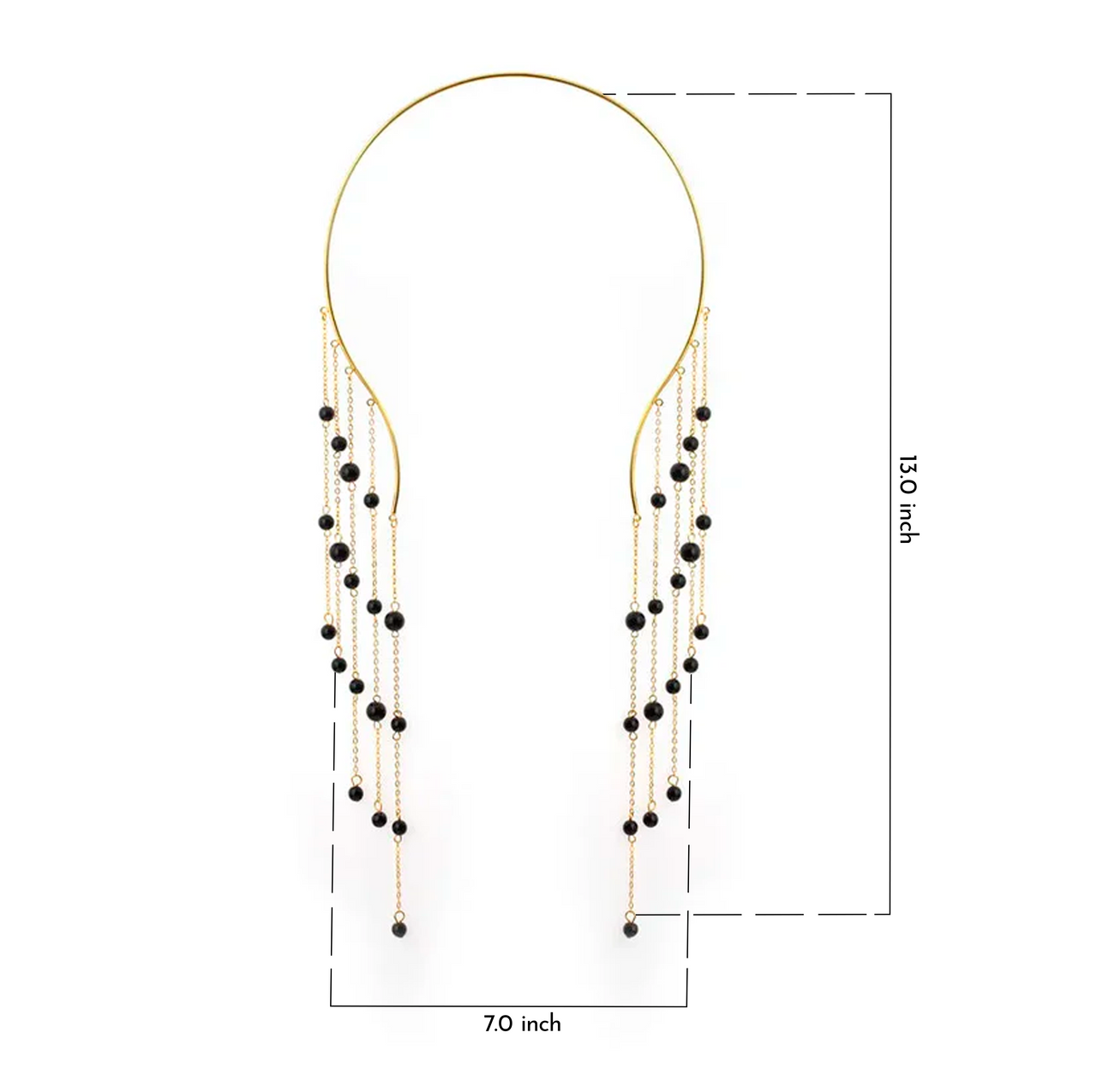 Elma Tassel Gold Choker Necklace