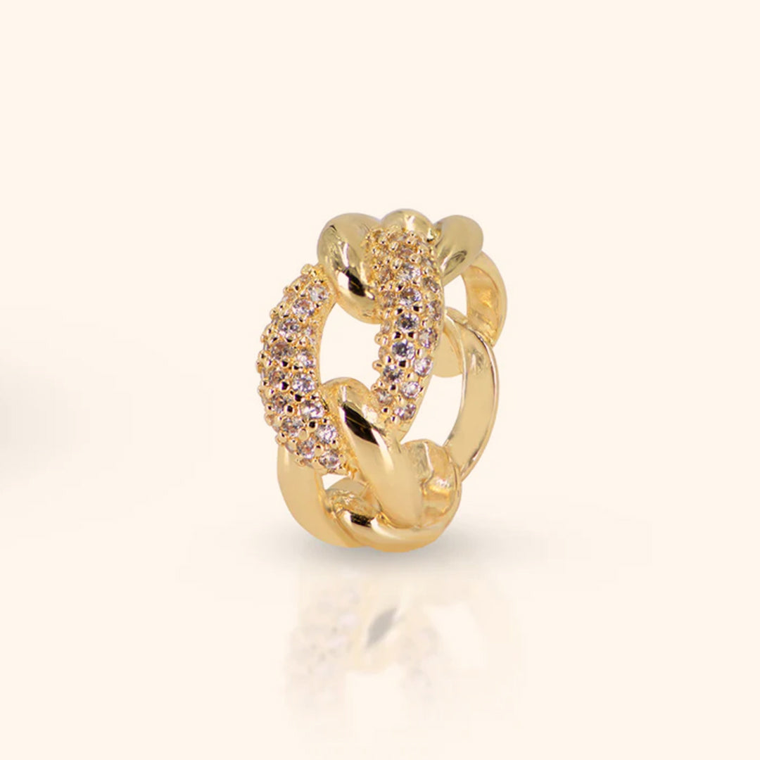 Emma Cuban Zircon Chain Ring