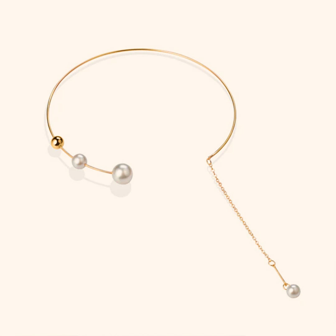 Emma Gold Pearl Necklace