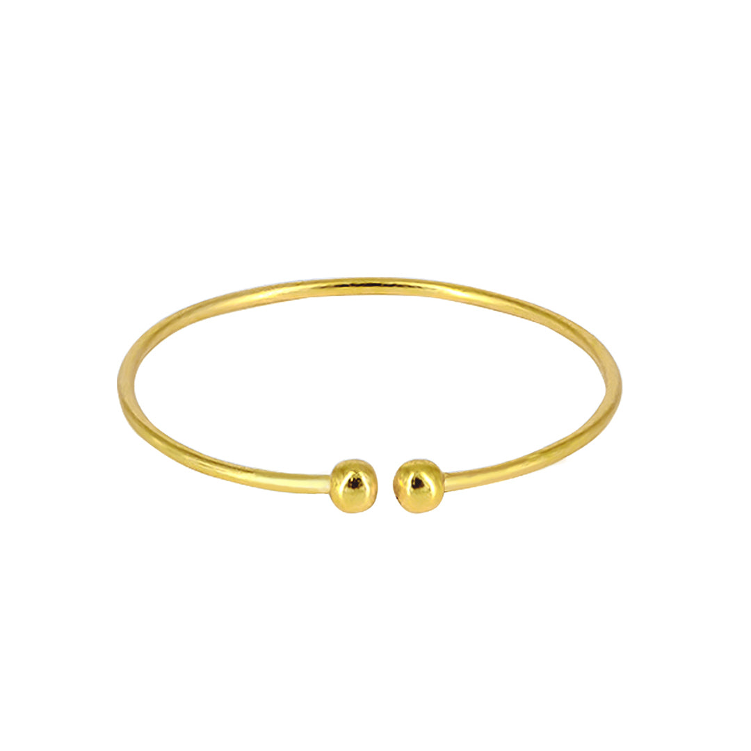 Orb Sleek Open-Ended Cuff Bracelet