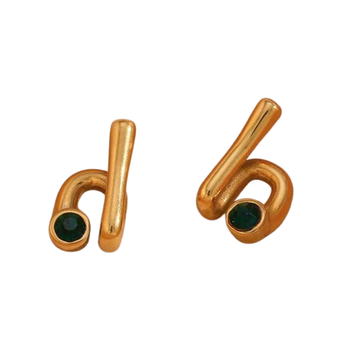 Verona Emerald Stud Earrings