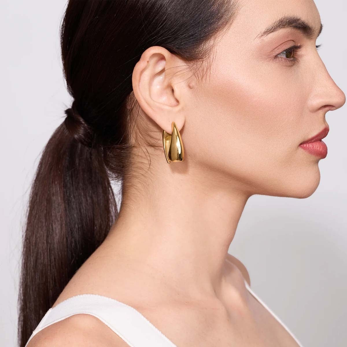 Molten Arc Drop Earrings (Two in One)