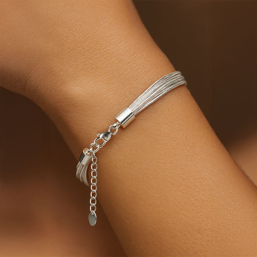 Aureum Multi-Layered Silver Bracelet