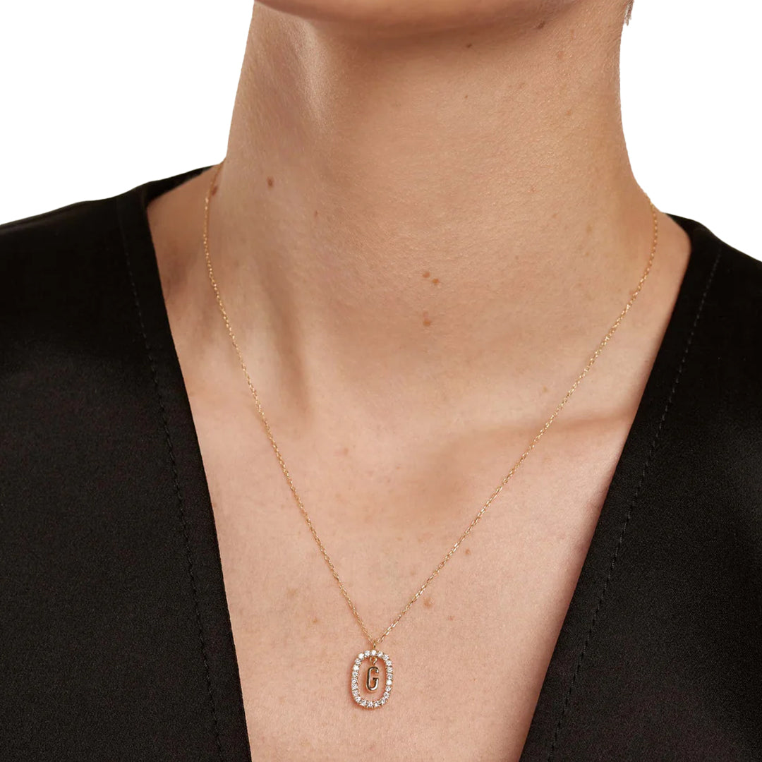 Lena's Radiant Initial Necklace