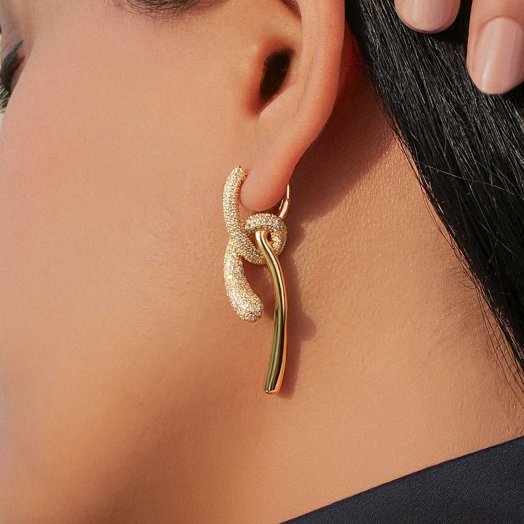 Sculptural Knot Drop Earrings