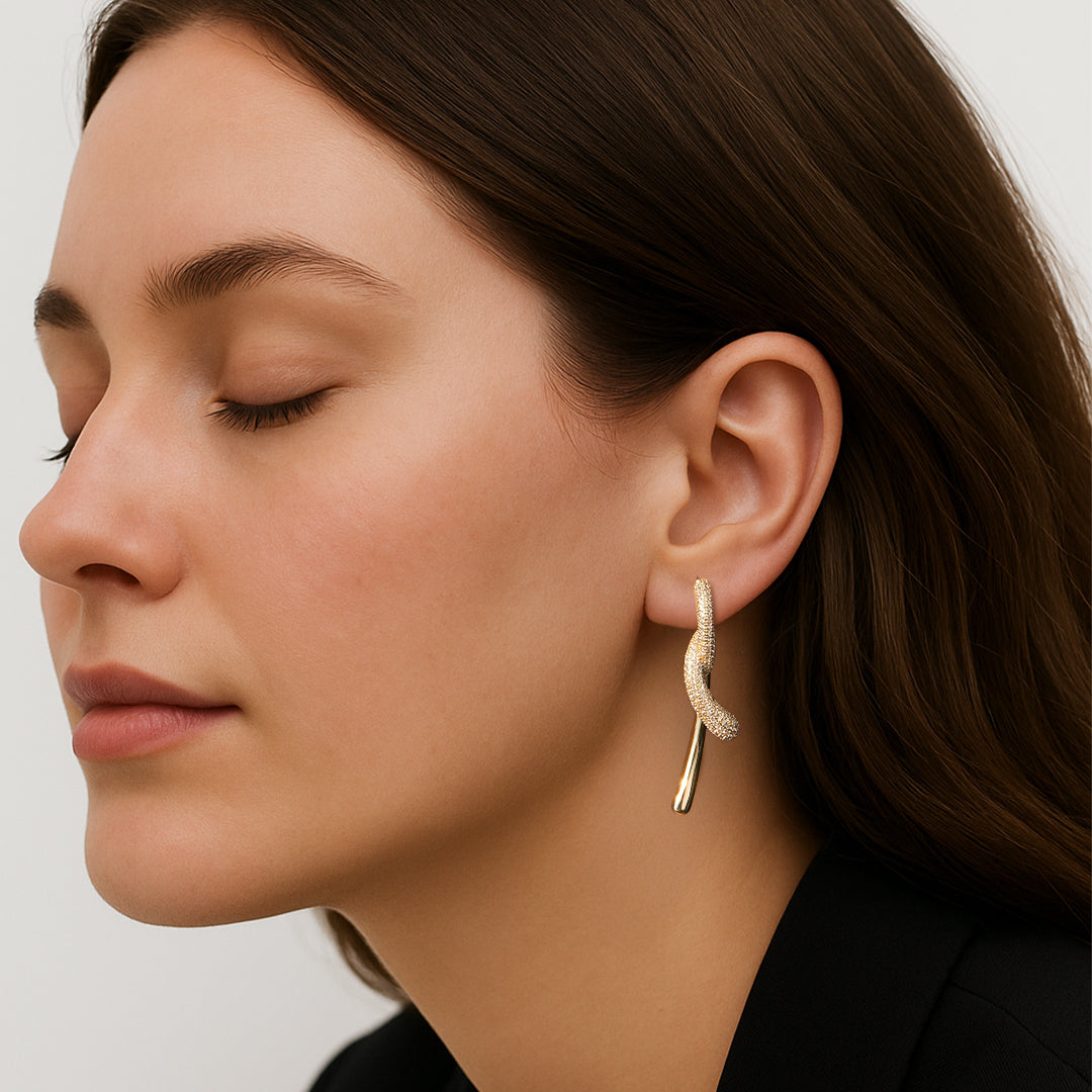 Sculptural Knot Drop Earrings