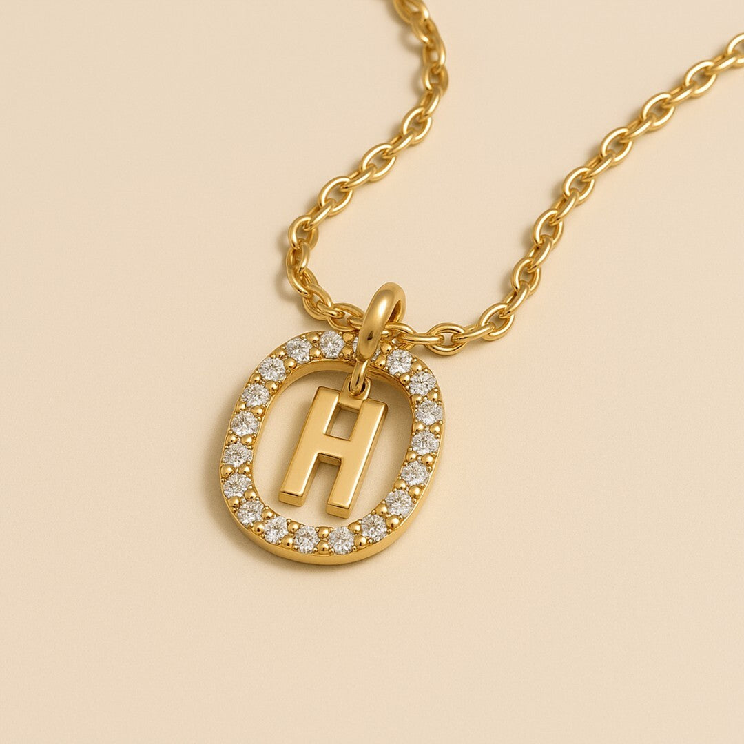 Lena Radiant Initial Necklace - Amalfa
