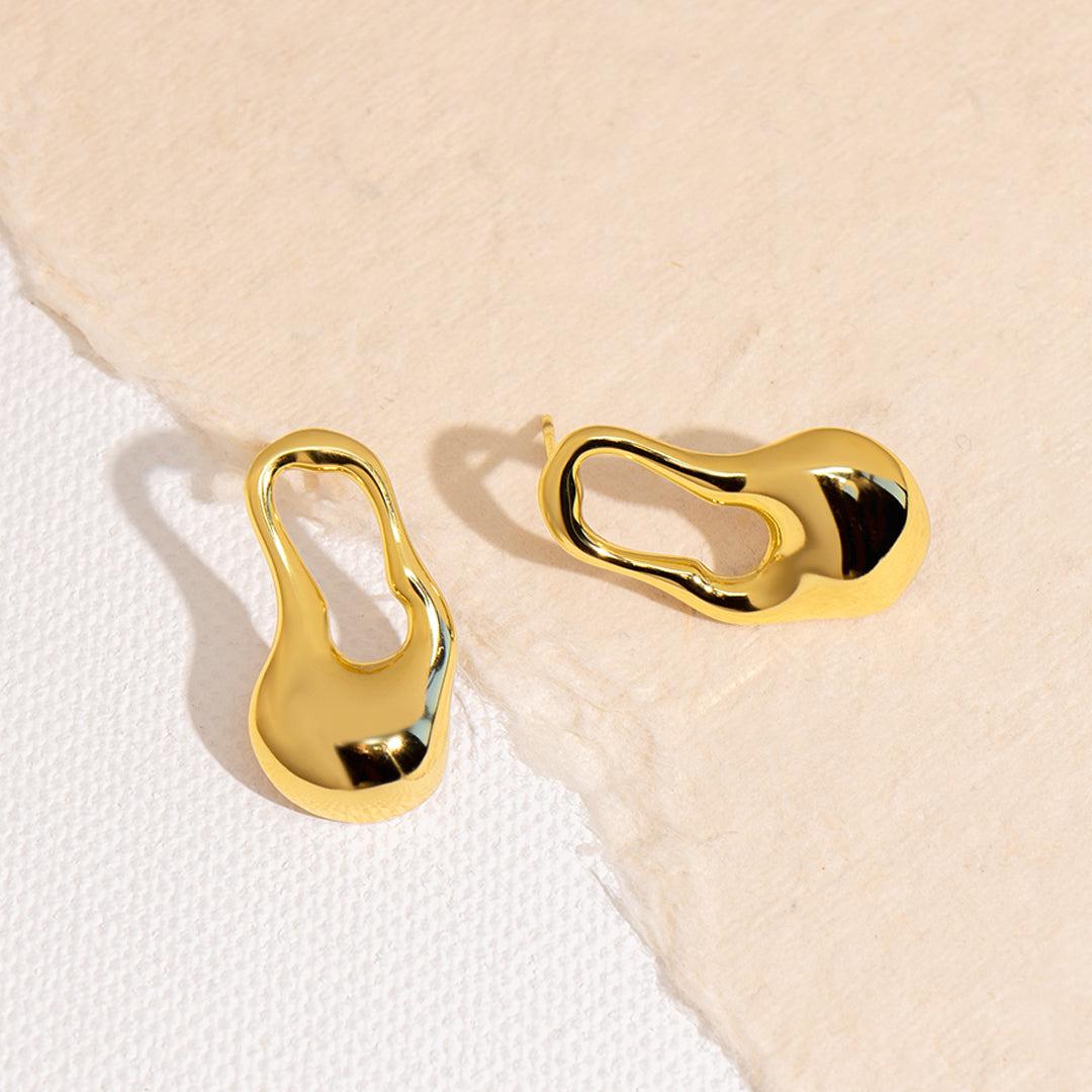 Iris Sculptural Drops Earrings For Women - Amalfa