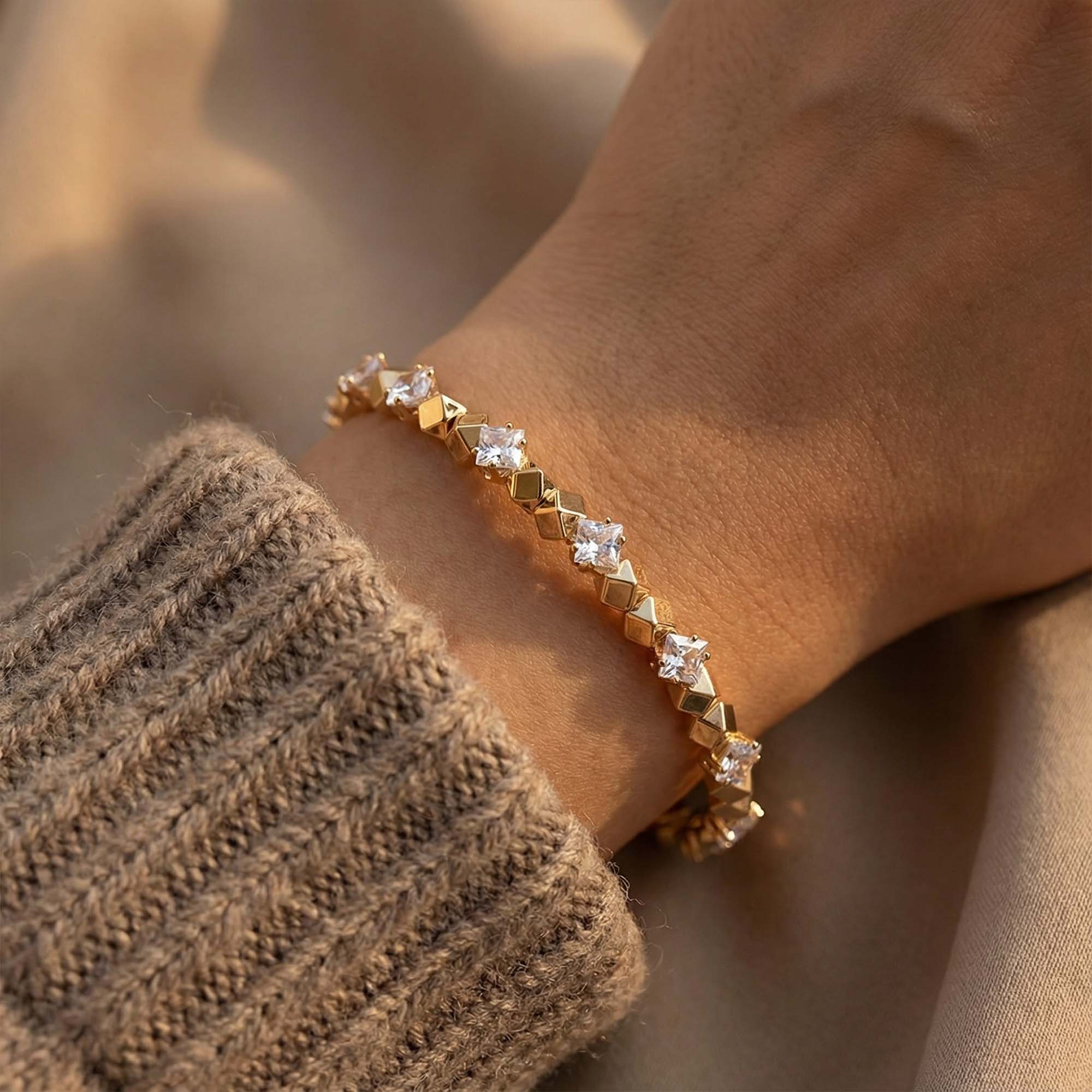 The Golden Hour Stack of 3 Bracelets For Women