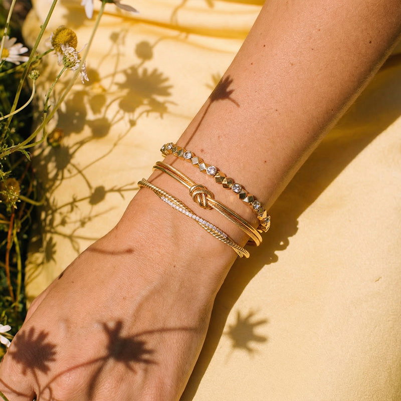 The Golden Hour Stack of 3 Bracelets For Women