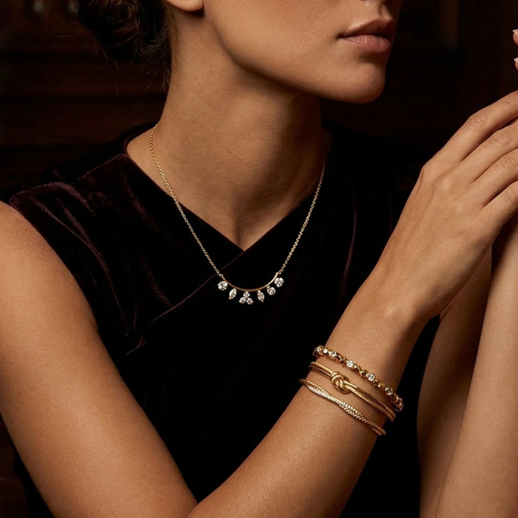 The Golden Hour Stack of 3 Bracelets For Women