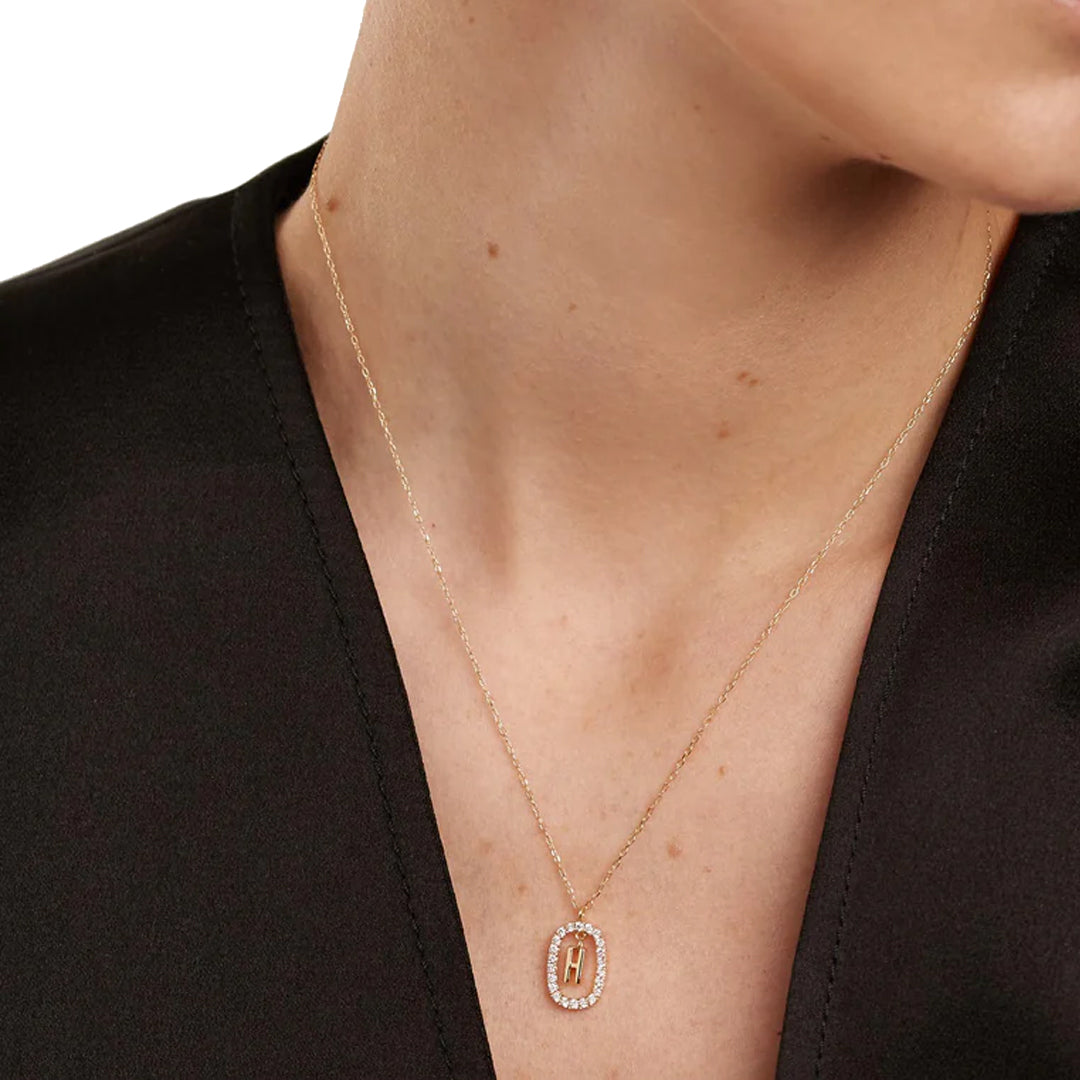 Lena's Radiant Initial Necklace