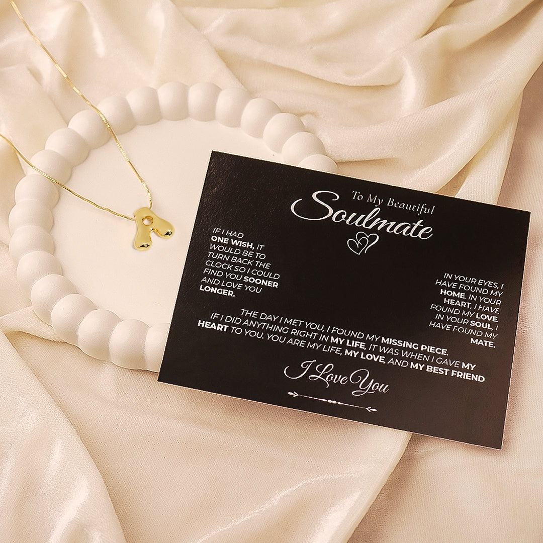 Hana Initial Necklace For Soulmate - Amalfa